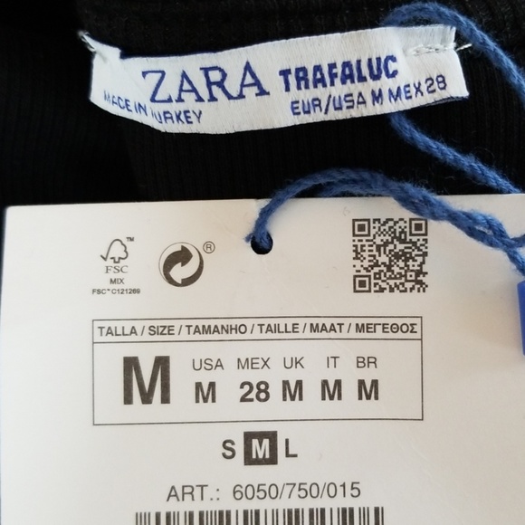 ZARA TRAFALUC😶 Contrasting Leopard/Black High Low Dress - Picture 9 of 9